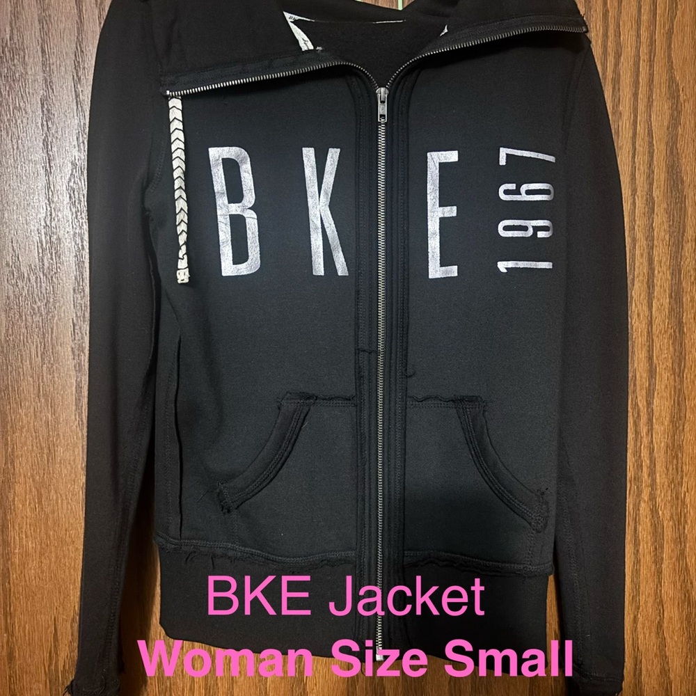 BKE Black Graphic Bomber Jacket